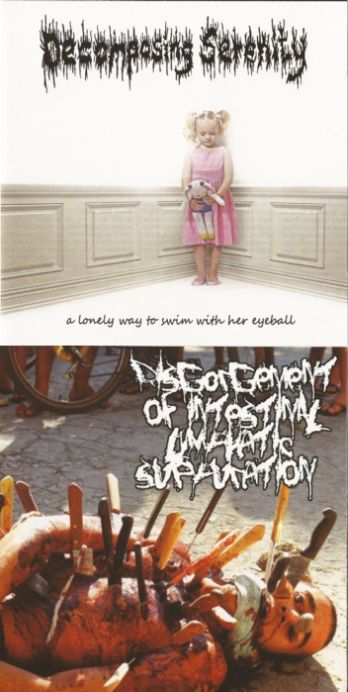 DECOMPOSING SERENITY / DISGORGEMENT OF INTESTINAL LYMPHATIC SUPPURATION - A Lonely Way To Swim With Her Eyeball / Untitled (CD)