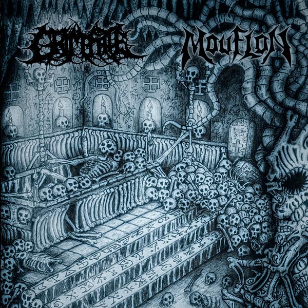 MOUFLON / GRIM FATE - The All-Consuming Void Of Death And Decay (Split CD)